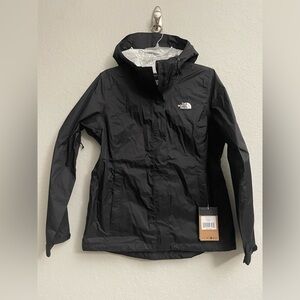THE NORTH FACE Venture 2 Waterproof Hooded Rain Jacket Womens Medium Black